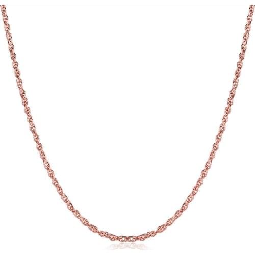 MxGxFam ( 62 cm x 2 mm ) Rose Gold Color Tiny Chain Necklaces for Women Fashion Jewelry Lead and Nickel Free