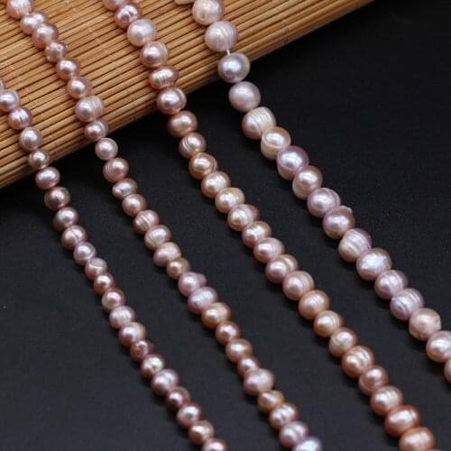 Natural Pearl Beads Round Shape Natural Freshwater Pearl Loose Beads for Making DIY Jewelry Necklace Accessories 5-10mm
