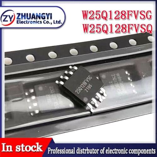 5PCS W25Q128FVSG W25Q128FVSQ SOP-8 25Q128FVSG 25Q128FVSQ SMD 25Q128 SOP8 New and Original IC Chipset