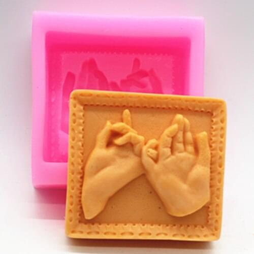 Wholesale!!!1pcs The Finger Attached (C519) Silicone Handmade Soap Mold Crafts DIY Mold