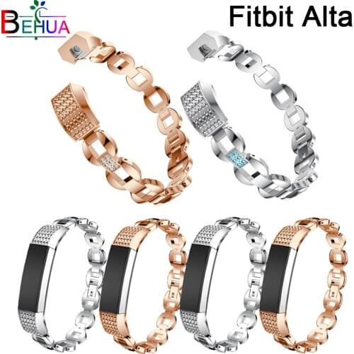 Genuine Watch Bracelet Strap For Fitbit Alta HR Straps for Fitbit Alta Smart Watch bands With colors diamonds watch Accessories