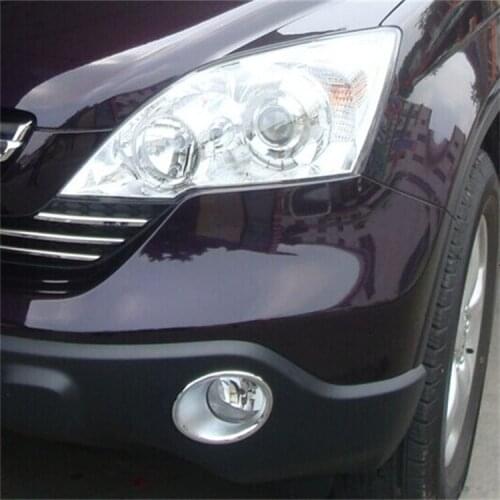 For honda CRV 2007 2008 2009 front fog lamp cover ABS chrome molding trim 2pcs