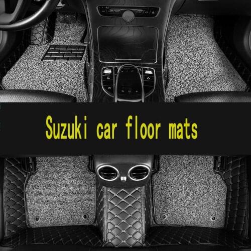 Custom car floor mats for Suzuki All Models Jimny Grand Vitara Kizashi Swift SX4 Wagon R Palette Stingray car styling floor mat