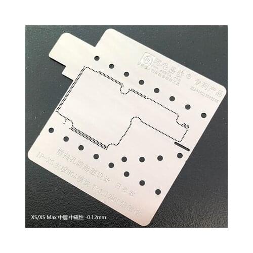 For iPhon XS/XS MAX Midframe BGA Stencil Motherboard Module Middle Layer Reball Pin Heat Template Tin Plant Net 0.12 Thickness