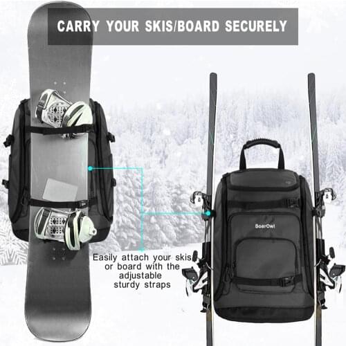 50L Ski Bag Waterproof Thickened Large Capacity Ski Boot Bag Can Put Ski Helmets, Goggles, Clothing, Etc. Can Hang Skis