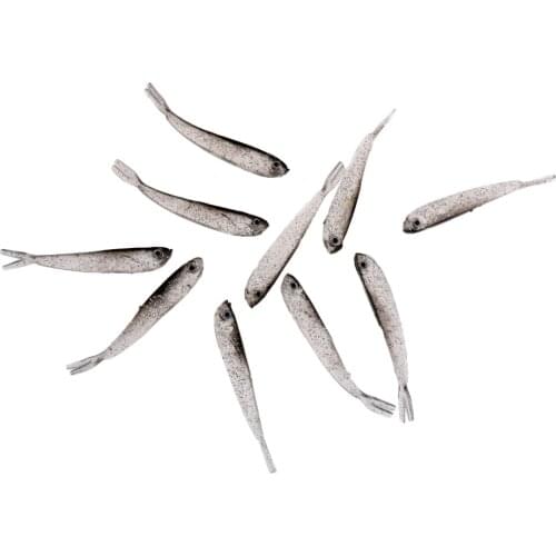 10 Pcs Soft Fishing Lures Minnow Saltwater Freshwater Worms Wobblers Artificial Bait Bass Trout Fishing Tackle Jigs Pesca