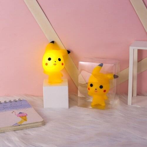 10CM Pokemon Pikachu Cartoon anime Figure night light childrens gift bedside cute ornaments Toy