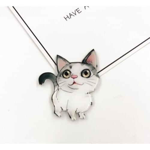 100 pieces/lot Husky Dogs Acrylic Brooch Pin Cartoon Cat Hamster Puppy Women Men Jewelry Shoes Scarf Lapel Clothes Bags Badges