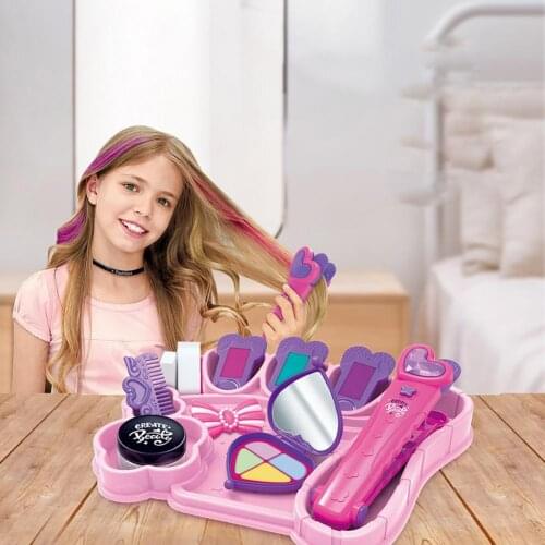 18Pcs Durable Beauty Set Toy Reusable Color Lasting Clean Easily Washable Puzzle ABS Girls Pretend Play Makeup Toy for Family