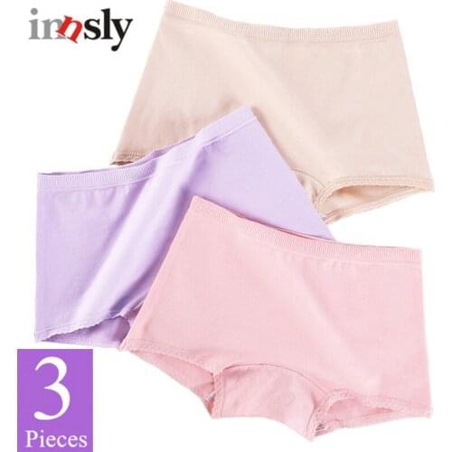 3 Pieces/Set Big Size Underwear Women Boyshort Female Boxer Cotton Panties Under Skirt Ladies Safety Short Pants