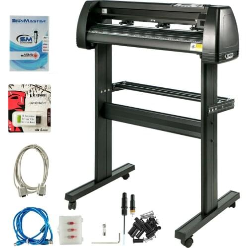 Vevor 34" Vinyl Cutter Plotter Cutting Sign Sticker 870mm Making Print Signmaster Software with 3 Blades Usb