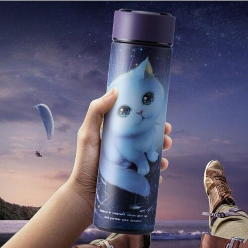 450ML Smart Thermos Water Bottle Led Digital Temperature Display Stainless Steel Coffee Thermal Mugs Intelligent Insulation Cups