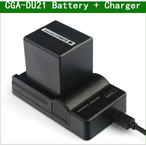 LANFULANG Battery and USB Charger for Panasonic CGA-DU21 and CGR-DU06 VW-VBD070 NV-GS47 NV-GS50 NV-GS27 SDR-H20 NV-GS57 NV-GS58
