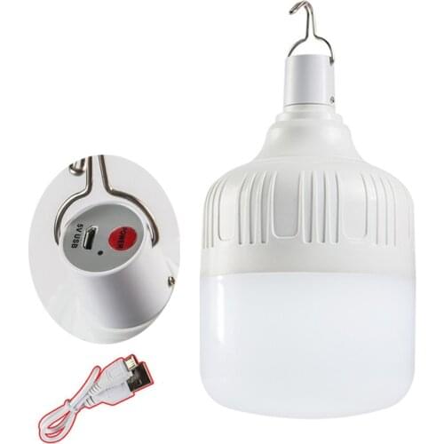 USB Rechargeable LED Emergency Lights Portable Camping Lamp 20W 30W 40W 50W Outdoor BBQ Camping Light for Night Market Hiking