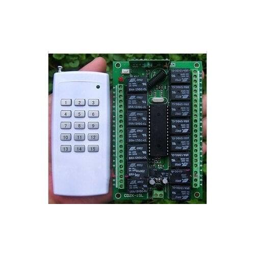 12v10A15CH channel RF wireless remote control system receiver /switch &remote control transmitter 315/433 output is adjustable