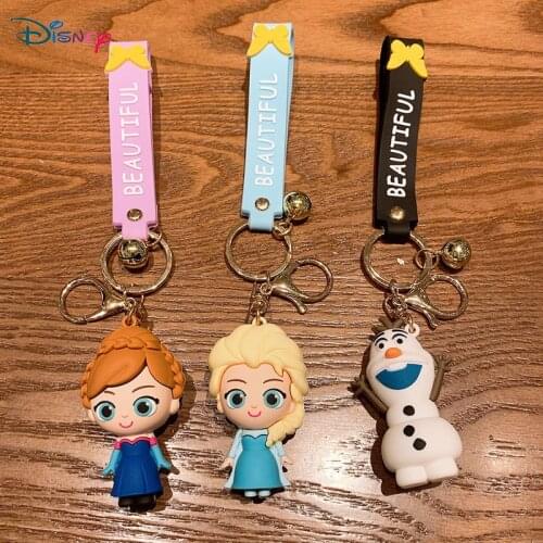 Disney Frozen Key Chain Anime Snowman Olaf Bag Car Keys Ring Kids Gift Elsa Anna Doll Pendant Keychain for Girls
