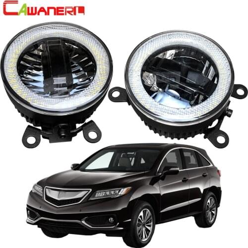 Cawanerl Car LED Fog Light DRL Daytime Running Light Angel Eye Bulb 3000LM 12V For Acura RDX 2010 2011 2012 2013 2014 2015