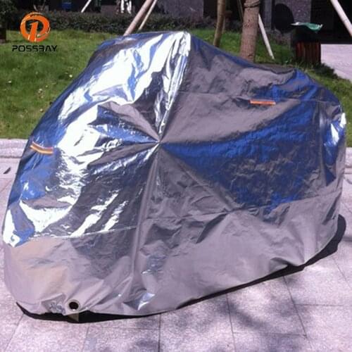 POSSBAY Motorcycle Covers Outdoor UV Rain Dustproof Protective Scooter Bike Waterproof Covers for Harley Honda Yamaha Suzuki