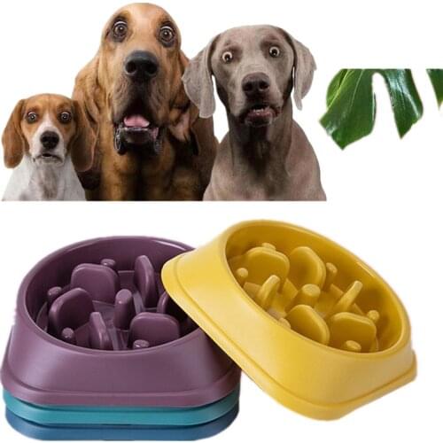 Pet Dog Feeding Food Bowls Dog Slow Feeder Bowl Slow Feeder Puppy Slow Down Eating Feeder Dish Bowl Prevent Obesity