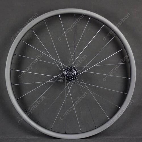 Affordable 700c Carbon Gravel Wheelsets Hookless Rim Tubeless with Disc Brake 30mm