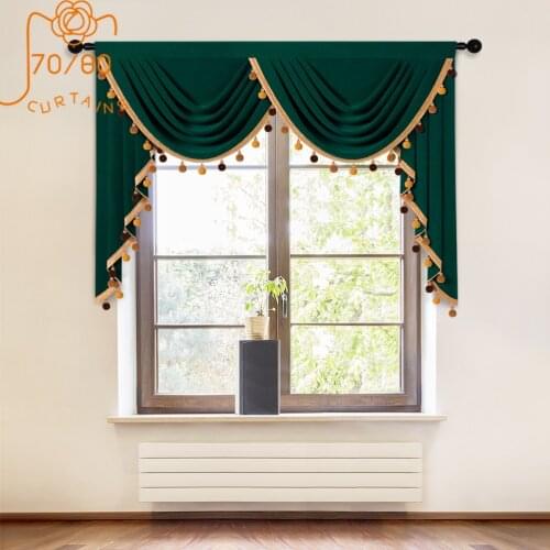 European Style Drapery Curtain Finished Window Valance Finished High-end Custom Blackout Curtains for Living Room Bedroom