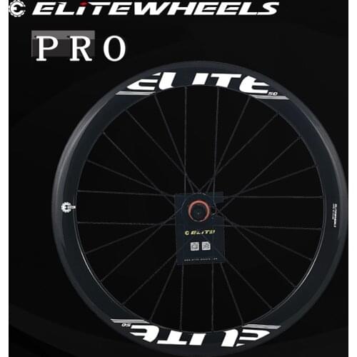 ELITEWHEELS PRO 700c Road Carbon Wheels R10 Ceramic Bearing Or Carbon Hub 20-24H Tubular Clincher Tubeless For Cycling Wheelset