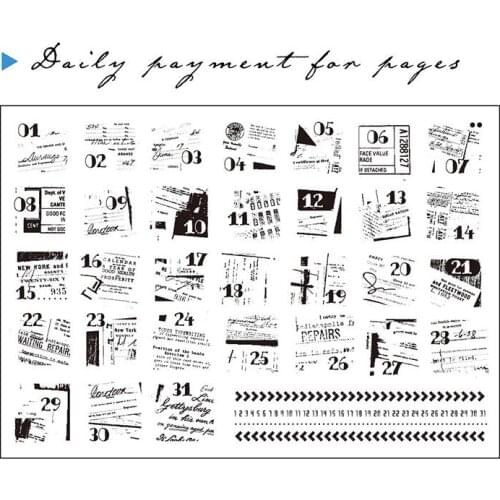 Daily record Transparent Clear Silicone Stamp/Seal for DIY scrapbooking/photo album Decorative clear stamp A0442