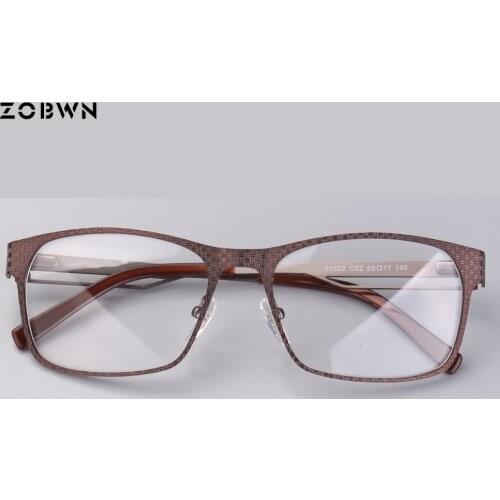 ZOBWN classic middle aged business man Optical Glasses Glasses frame Men gafas squre frames big size lentes armazones masculinos