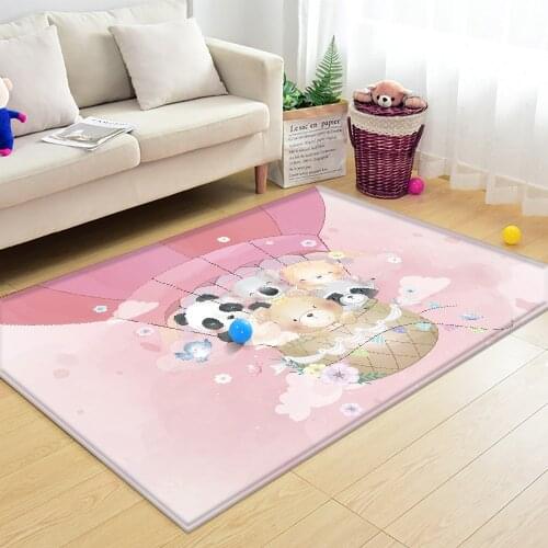 Alfombra Balloon Blue Car Animal Non-Slip Children Flannel Carpet Baby Hand Print Carpet Baby Play Mat Fashion Children Carpet