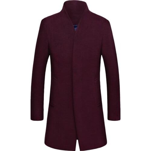 Woolen Coat Men Korean Style Mens Wool Coat Overcoat Men Plus Size Winter Male Jacket Mens Coats Abrigo Hombre KJ239