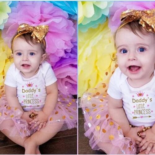 Daddys Little Princess 1st Fathers Day Outfit Baby Girl Fathers Day Gift Newborn Baby Girl Summer Suits Daddys Princess