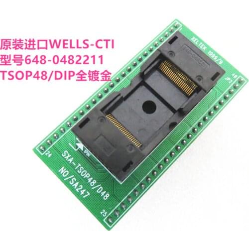 NO/SA247SXA-TSOP48/DIP 648-0482211 Gilded with PCB IC Burning seat Adapter testing seat Test Socket test bench TSOP48