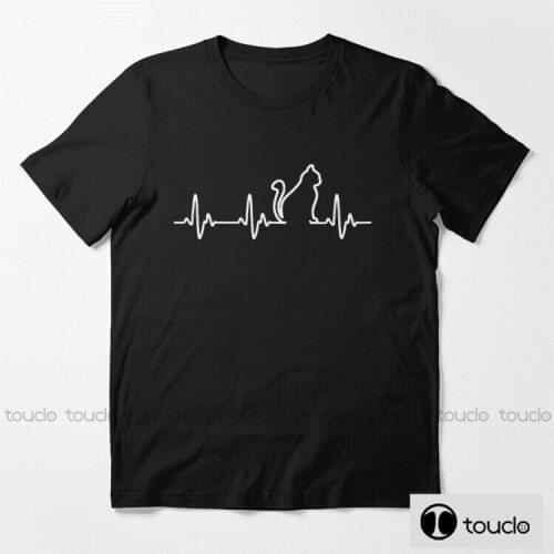 New Cat In A Heartbeat T Shirt Cotton Shirt Printed Tee Short Sleeves Casual T-Shirt For Men Unisex work shirt