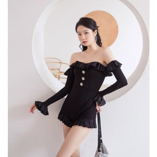 2021 New Korean Swimming Suit Women Monokini Bathing Suits Ladies Beach Wear Sexy Swimsuit Summer One Piece Swim Swimwear