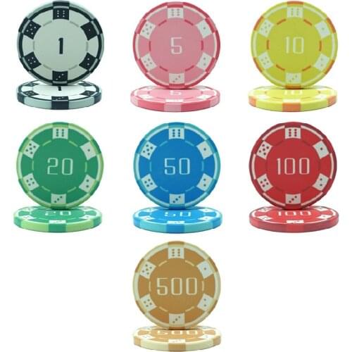 New Design 39mm*3.5mm Ceramic Dice Poker Chips of 10g per Piece from Directly Factory