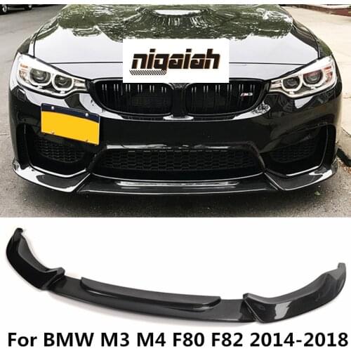 Carbon Fiber Front Lip Front Skirt Head Chin Spoiler Bumper Decoration for Bmw M3 M4 F80 F82 2014-2018 Car Exterior Accessories