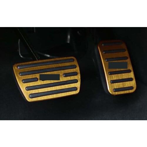 No Drilling Foot Rest Pedal Pad Brake Gas Fuel Cover Trims For 2017-2021 Honda CRV CR-V New AT Gold