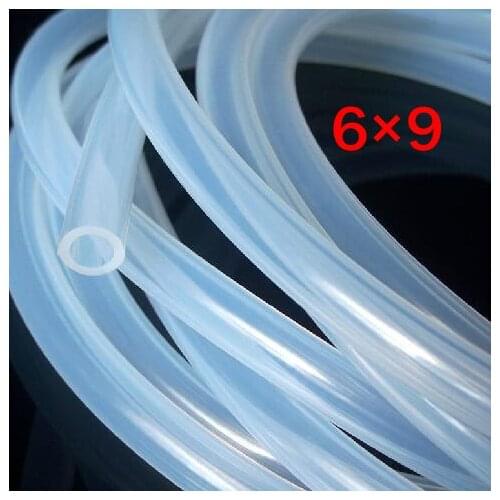 6mm ID 9mm OD 6X9 Transparent Silicone Rubber Tube Hose Pipe ( food grade ) medical PIPE