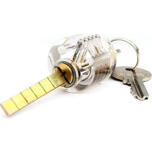 Practice Transparent Lock Pick Visible Training Skill Cutaway Inside Copper Padlock Tool For Locksmith