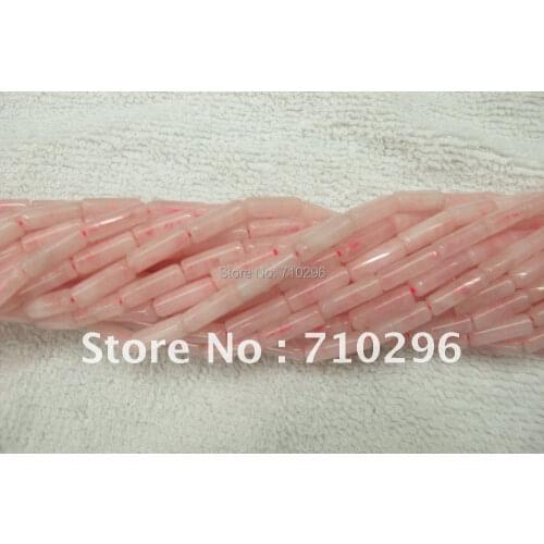 Rose Pink Quartz Crystal Beads 5strings/lot Rose Pink Quartz 4*13mm accessories Beads 40cm/string