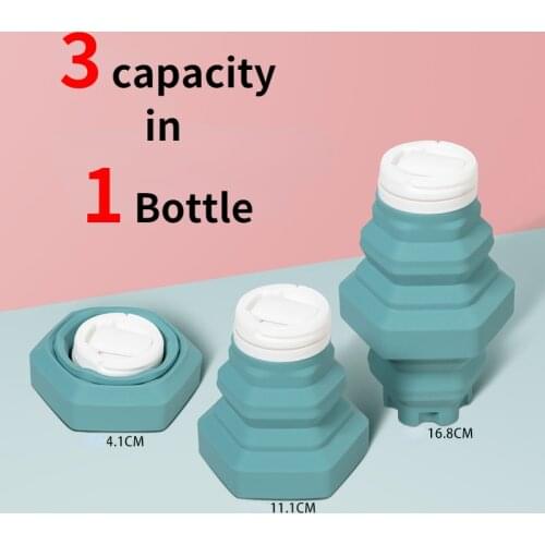 Folding Cups 500ml BPA FREE Food Grade Water Cup Travel Silicone Retractable Coloured Portable Outdoor Coffee Handcup