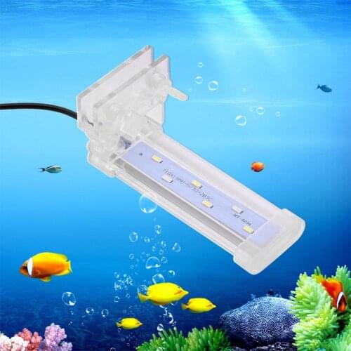 LED Lamp Fish Tank Crystal LED Aquarium Clip Light Plant Grow Aquarium Fish Tank Lamp Lighting Europe Standard