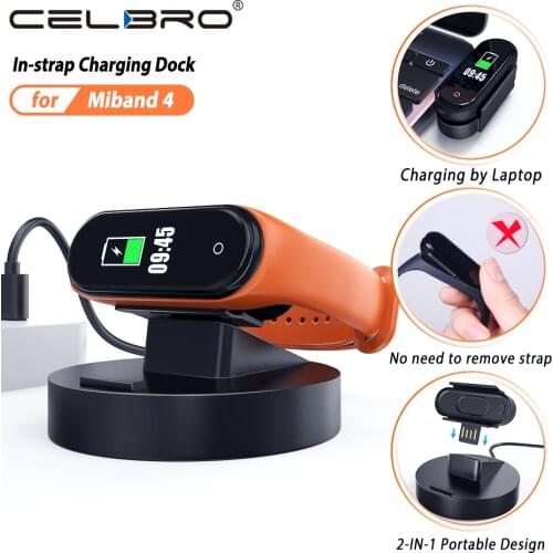 Charger Cable for Xiaomi Mi Band 4 Smart Wristband Bracelet Charging Wire for Xiomi Miband 4 with Strap Charger Cord Cabel Cabo