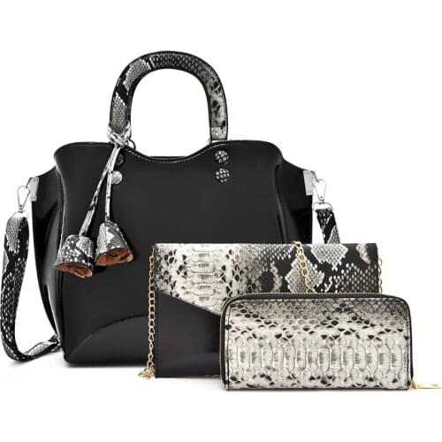 High Quality Pu Leather Women Handbags Tote Bags Fashion Ladies 3 Pieces Set Shoulder Crossbody Bag Casual Female Messenger Bags