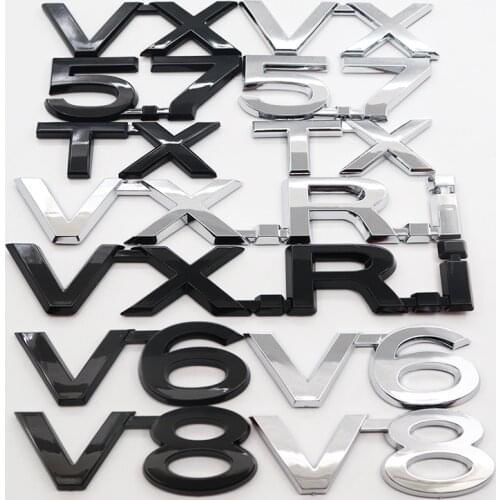 1pcs ABS 3D LAND CRUISER VXRI TX VX V6 V8 5.7 Car logo letter sticker Rear tail door trunk sticker car rear sticker Accessories