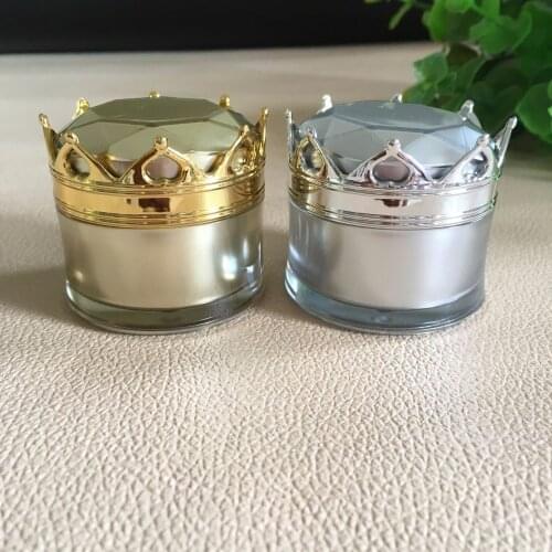 4pcs/lot 5g 10g Upscale Acrylic Cosmetic cream Jars Pot Eyeshadow Makeup Face Cream Container Bottle Fashion Design Capacity