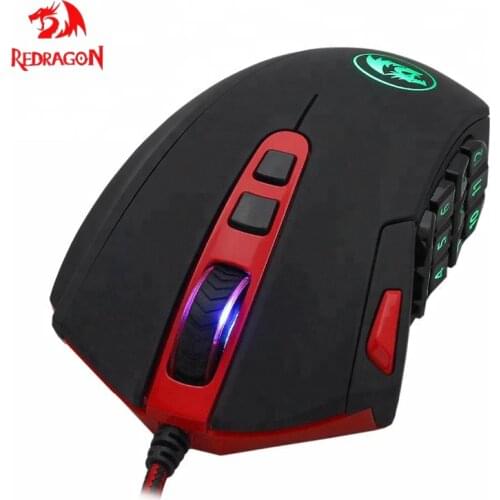 Redragon Perdition M901 USB Cable Game Mouse 19-button Programmable Game Mouse Backlit 12400DPI Ergonomic Laptop