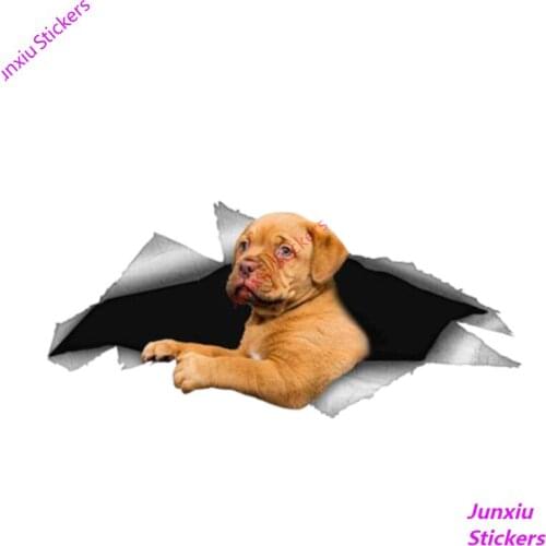Personality Car Sticker Dogue De Bordeaux Dog 3D Pet Vinyl Waterproof Car Window Quality Accessories Decorative PVC 13cm X 4.8cm