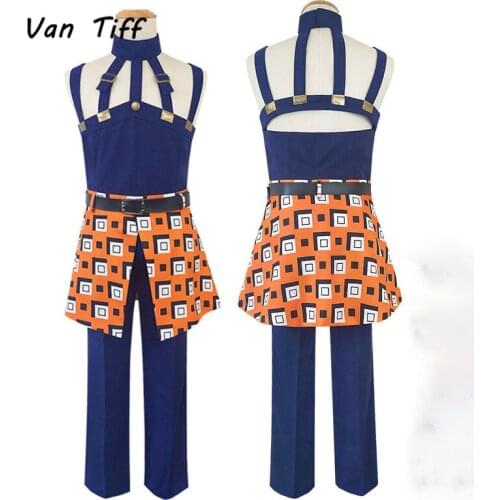 JoJo Bizarre Adventure Cosplay Giorno Giovanna Narancia Ghirga Costumes Top Pants Clothing Suit JoJo Uniform Adult Party Outwear
