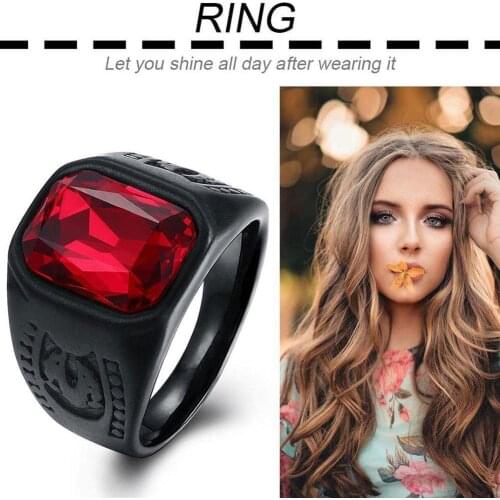 Fashion Creative Horseshoe Pattern Rings For Men Personality 4 Male Accessories Punk Ring Jewelry Bar Colors Night Club Gif T2M9